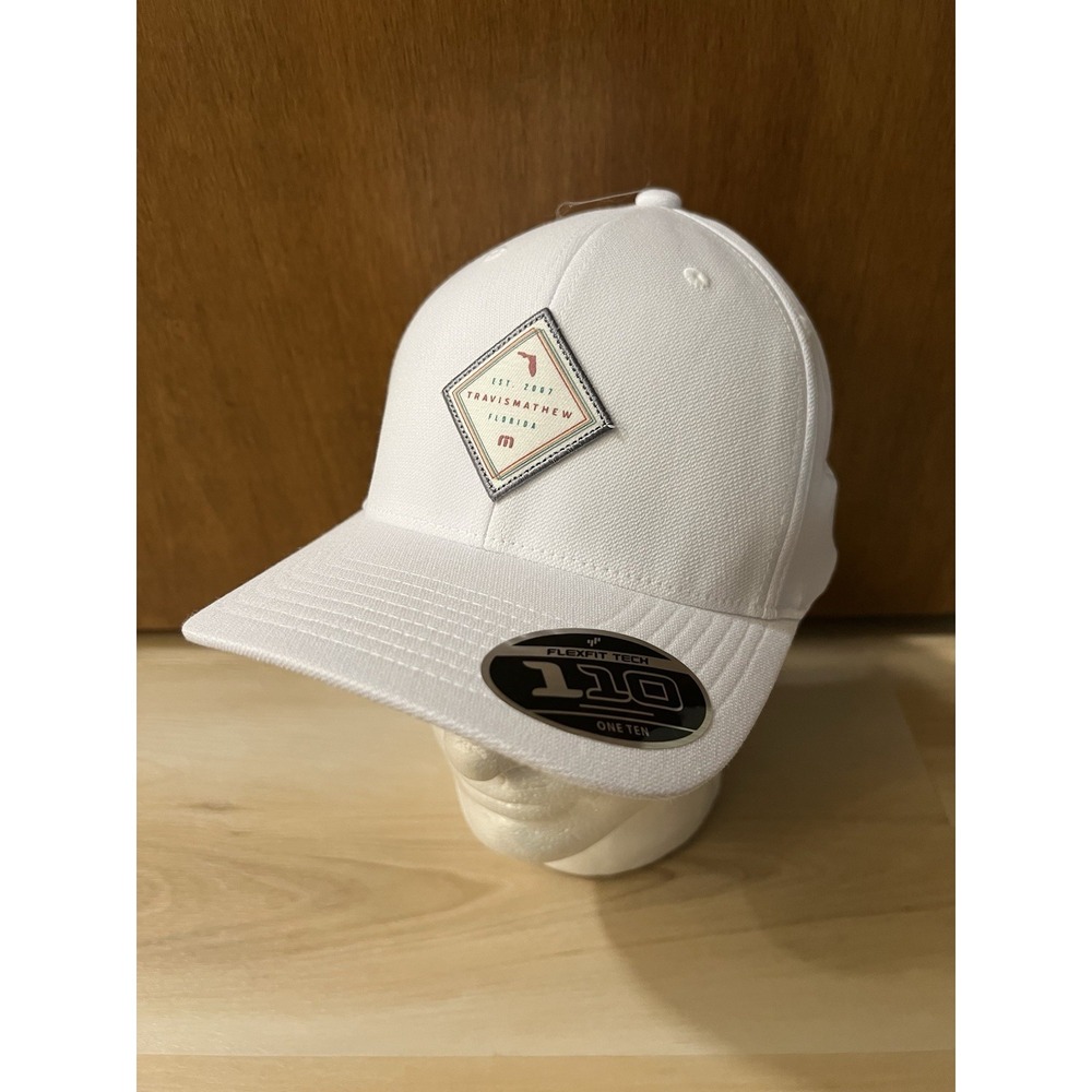 Travis‎ Mathew Florida Hat Loan Shark Snapback One Size Adjustable White FlexFit